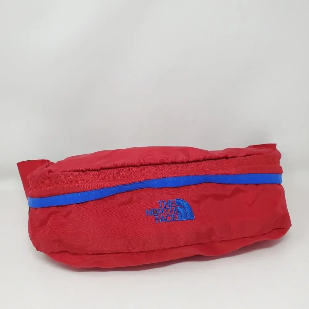 Vintage The North Face Red & Blue Nylon Large belt/waist bag in Great condition
